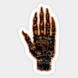 Halloween Palmistry Sticker